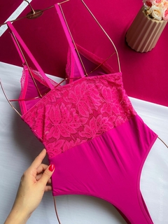 Body Alças Renda | Rosa Pink na internet