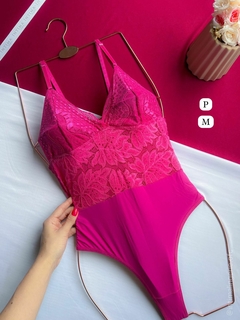 Body Alças Renda | Rosa Pink - Íntima lingerie | Moda íntima Atacado