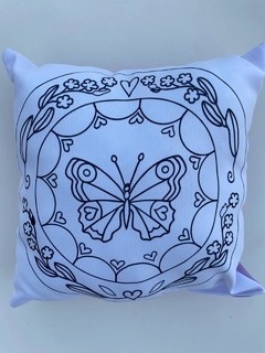 Almohadon mariposa para pintar