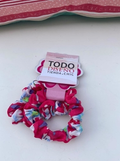 Scrunchies chicos fucsia x2