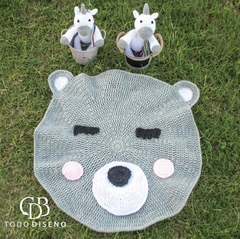 Alfombra crochet oso