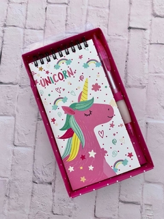 Anotador unicornio con birome - comprar online