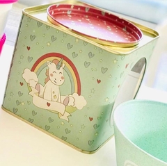 Latas de galletas unicornio