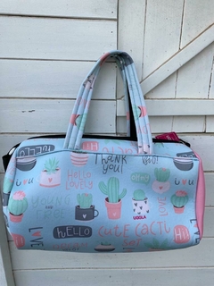 Bolso celeste cactus