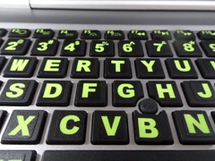 Stikers fluorescentes para teclado comuputadora con luz led