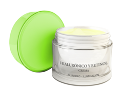 Crema con ácido hialurónico y retinol