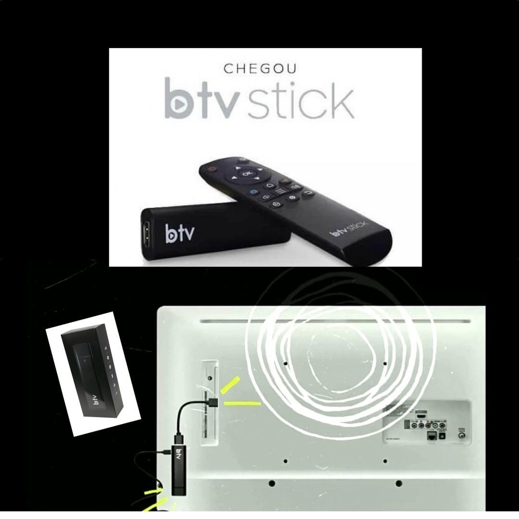 For BTV Stick ES13 4K Ultra HD Wi-Fi IPTV Android Remote Control