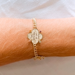 PULSEIRA MEDALHA ESPÍRITO SANTO OURO 18K - comprar online