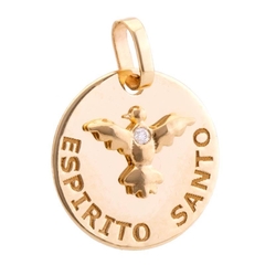 Pingente pequeno espírito santo ouro 18k