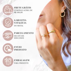 Anel infantil com pérola ouro 18k - comprar online