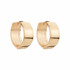 BRINCO ARGOLA LISA PEQUENA OURO 18K