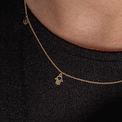 COLAR PINGENTES PATUAS AJUSTÁVEL OURO 18K - comprar online