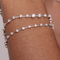 Pulseira riviera Fio Faca prata 925