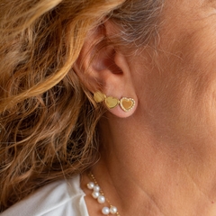 EARCUFF CORAÇÃO COM BRILHANTES OURO 18k - comprar online