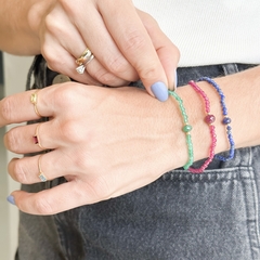 PULSEIRA CORINDON COM RUBI/LAPIS LAZULI / ESMERALDA - comprar online