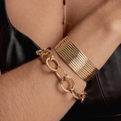 PULSEIRA ESTILO BRACELETE 10 FIOS OURO 18K - comprar online