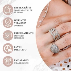 COLAR GOTAS ZIRCÔNIA DE CRISTAL PRATA 925 - loja online