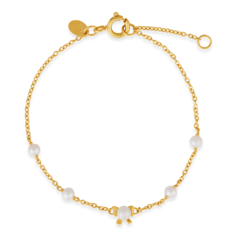 Pulseira Laçinho com Pérola ouro 18k