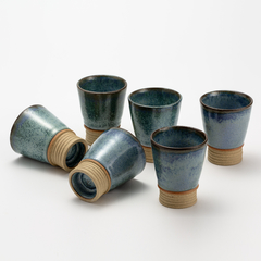 Conjunto de 6 copos design para café em cerâmica de alta temperatura. na internet