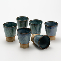 Conjunto de 6 copos design para café em cerâmica de alta temperatura. - Paula Unger