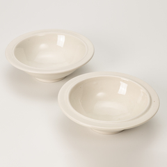 398EC - Conjunto de 2 pratos cornflakes em porcelana de alta temperatura - Paula Unger.