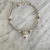 Pulsera Plata Estilo Bali Empavonada Corazón Inflado PUL000174