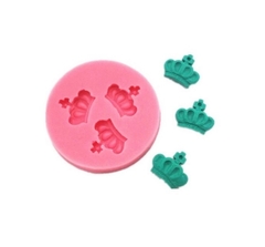 Molde de Silicone 3 Mini coroas para Confeitaria e Biscuit - lojacanaldaconfeitaria.com.br