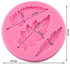 Molde de Silicone 03 Folhas Especiais para Biscuit e Confeitaria - comprar online