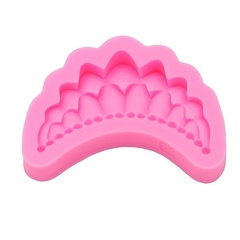 Molde de Silicone Arabesco Babados Com Pérolas para Confeitaria e Biscuit - loja online