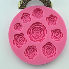 Molde de Silicone Rosas para Biscuit e Confeitaria - comprar online