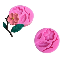 Molde de Silicone Flor de Cerejeira Sakura para Biscuit e Confeitaria - loja online