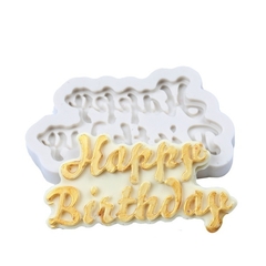 Molde de Silicone Happy Birthday para Biscuit e Confeitaria - loja online