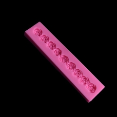 Molde de Silicone Cordão de Rosinhas para Confeitaria e Biscuit - lojacanaldaconfeitaria.com.br