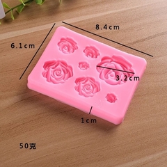 Molde de Silicone Rosas para Biscuit e Confeitaria - comprar online