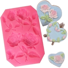 Molde de Silicone Roseira para Biscuit e Confeitaria - comprar online