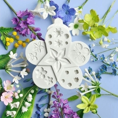 Molde de Silicone Kit Mini Florzinhas para Biscuit e Confeitaria