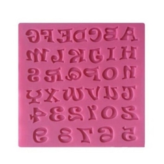 Molde de Silicone Letras e Números para Biscuit e Confeitaria - lojacanaldaconfeitaria.com.br