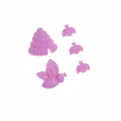 Molde de Silicone Mini Abelhas e Colmeia para apliques mini para Confeitaria e Biscuit - comprar online