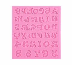 Imagem do Molde de Silicone Letras e Números para Biscuit e Confeitaria