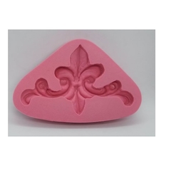 Molde de Silicone Arabesco  Flor de Lis Cantoneira para Confeitaria e Biscuit - comprar online