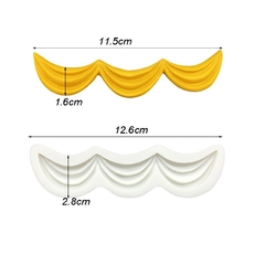 Molde de Silicone Arabesco Babado Saia da Bela para Confeitaria e Biscuit - loja online