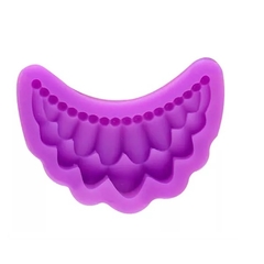 Imagem do Molde de Silicone Arabesco Babados Com Pérolas para Confeitaria e Biscuit