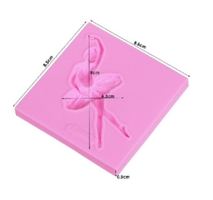 Molde de Silicone Bailarina para Biscuit e Confeitaria - lojacanaldaconfeitaria.com.br