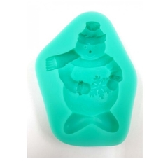 Molde de Silicone Boneco de Neve para Confeitaria e Biscuit