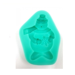 Molde de Silicone Boneco de Neve para Confeitaria e Biscuit - comprar online