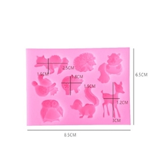 Molde de Silicone Animais do Bosque para Biscuit e Confeitaria - comprar online