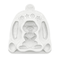 Molde de Silicone Coelho 2D com Textura e Orelhas, Florzinha e Ovos - comprar online