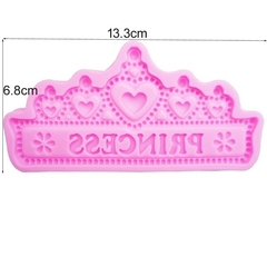 Molde de Silicone Coroa de Princesa para Biscuit e Confeitaria - lojacanaldaconfeitaria.com.br