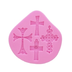 Molde de Silicone 3 Cruzes para Biscuit e Confeitaria - loja online