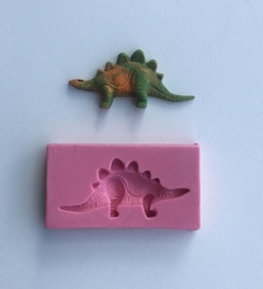 Molde de Silicone Dinossauro Estegossauro para Biscuit e Confeitaria